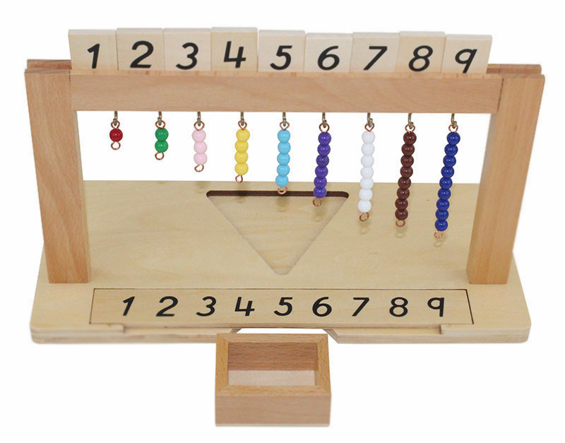 Wooden Montessori Bead Holder Comes with 1 x Wooden Bead Holder