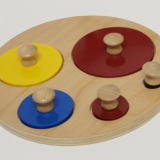 montessori 5 circle shapes puzzle