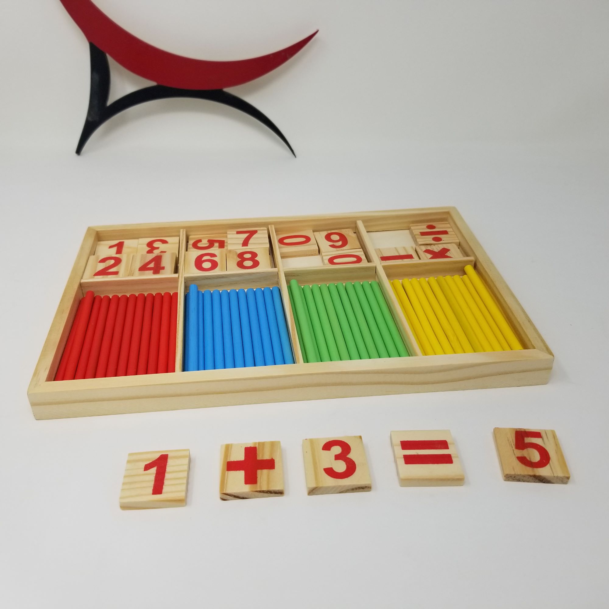 Set of 2 Montessori Number Rods with Number Tiles and Box - My Gifted  Education
